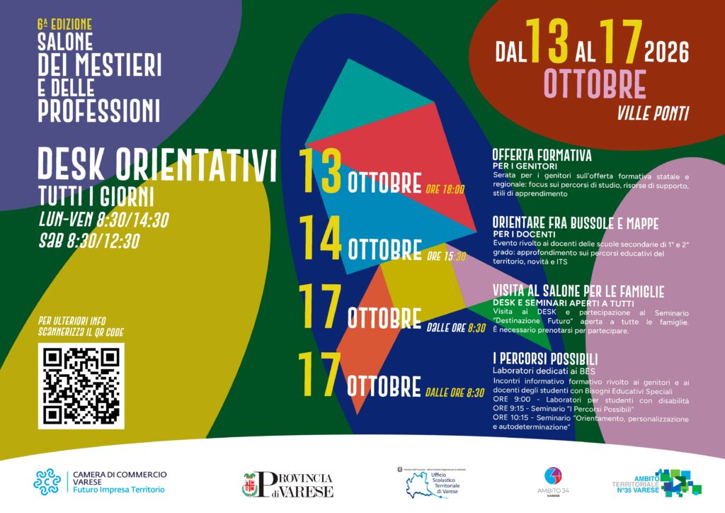 Eventi in programma - Salone dei Mestieri 13-17 ottobre 2026